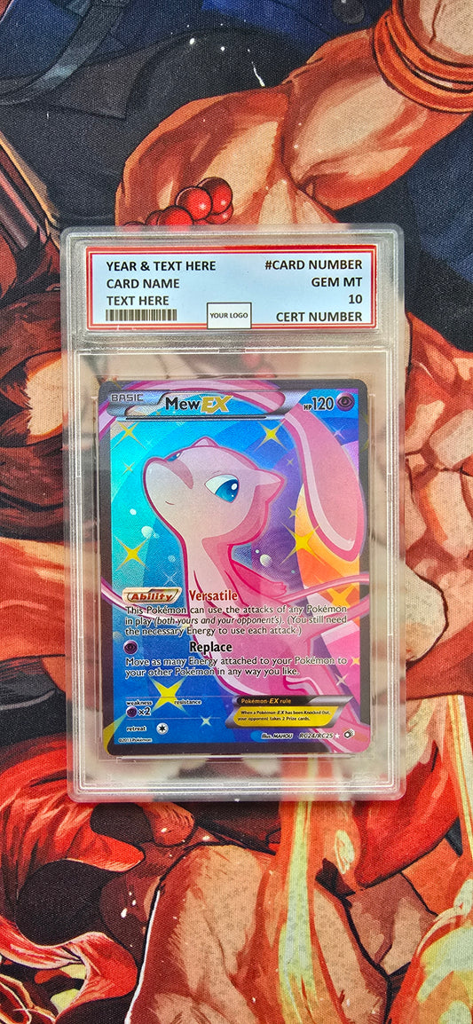Graded PSA Style Mew EX Ultra Rare Full Art Holo Legendary Treasures RC24/ RC25 Pokemon Card Custom Made Proxy Slab