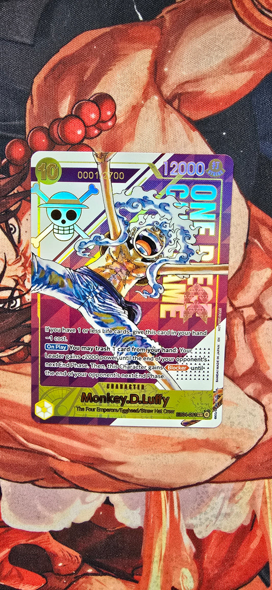 PREORDER: EB04 Gear 5th Monkey D Luffy Top 8 Flagship Premium Textured Serialised OP One Piece TCG Proxy